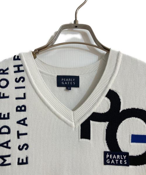 PEARLY GATES（パーリーゲイツ）PEARLY GATES (パーリーゲイツ) ゴルフウェア(トップス) ホワイトの古着・服飾アイテム