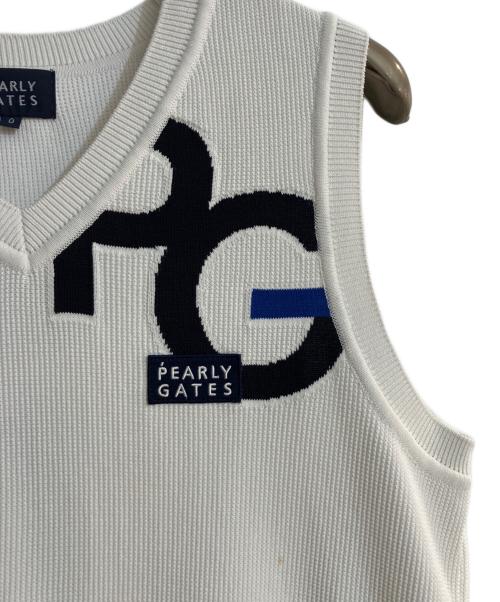 PEARLY GATES（パーリーゲイツ）PEARLY GATES (パーリーゲイツ) ゴルフウェア(トップス) ホワイトの古着・服飾アイテム