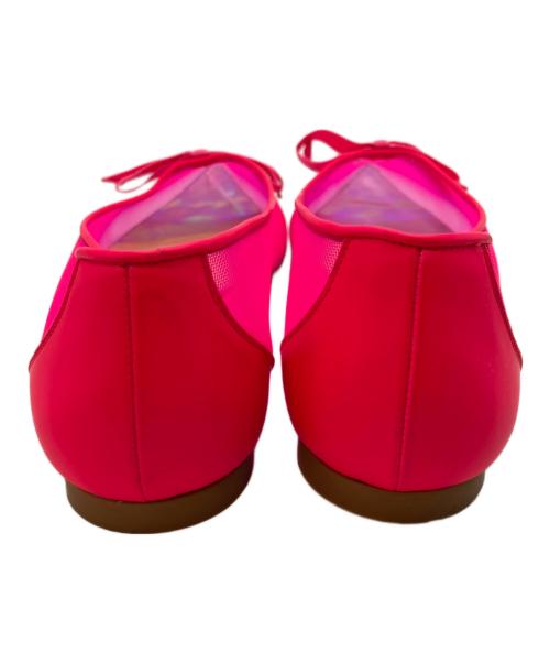 Christian Louboutin（クリスチャン・ルブタン）Christian Louboutin (クリスチャン・ルブタン) メッシュリボンパンプス ピンク サイズ:36 1/2の古着・服飾アイテム