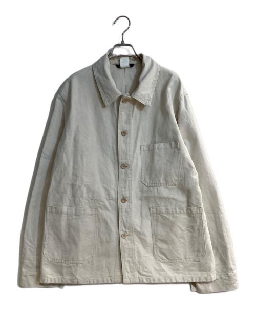 LE LABOUREUR（ル ラブルール）LE LABOUREUR (ル ラブルール) コットンリネンブレンドカバーオール ホワイト サイズ:3の古着・服飾アイテム
