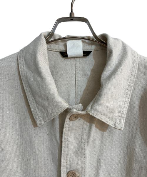 LE LABOUREUR（ル ラブルール）LE LABOUREUR (ル ラブルール) コットンリネンブレンドカバーオール ホワイト サイズ:3の古着・服飾アイテム