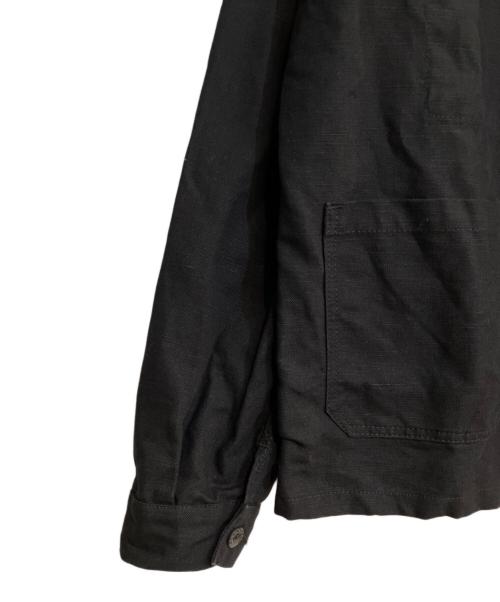 LE LABOUREUR（ル ラブルール）LE LABOUREUR (ル ラブルール) コットンリネンブレンドカバーオール ブラック サイズ:3の古着・服飾アイテム