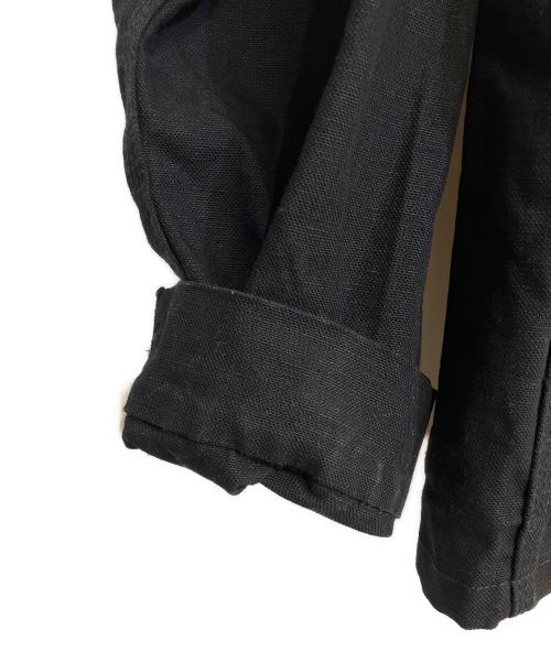 LE LABOUREUR（ル ラブルール）LE LABOUREUR (ル ラブルール) コットンリネンブレンドカバーオール ブラック サイズ:3の古着・服飾アイテム