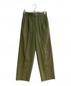 AURALEEオーラリー）の古着「LIGHT WOOL MAX GABARDINE SLACKS/ライトウールマックスギャバジンスラックス」｜グリーン