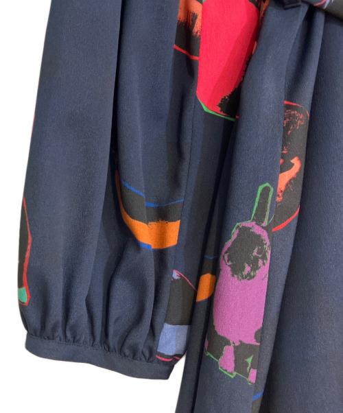 PS Paul Smith（ＰＳポールスミス）PS Paul Smith (ＰＳポールスミス) ラビット柄ワンピース ネイビー サイズ:不明の古着・服飾アイテム
