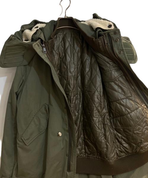 BURBERRY BLACK LABEL（バーバリーブラックレーベル）BURBERRY BLACK LABEL (バーバリーブラックレーベル) ライナー付モッズコート グリーン サイズ:LLの古着・服飾アイテム