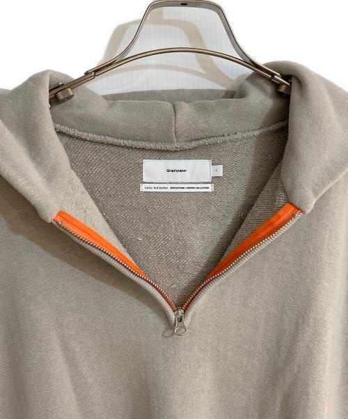 Graphpaper（グラフペーパー）Graphpaper (グラフペーパー) LOOPWHEELER (ループウィラー) ハーフジップパーカー ベージュ サイズ:1の古着・服飾アイテム