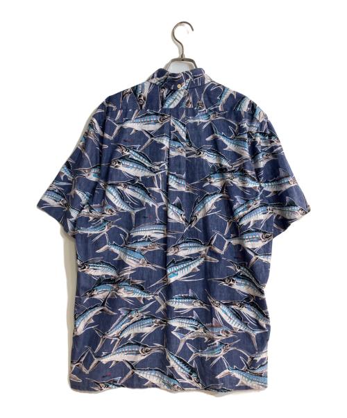 reyn spooner（レイン スプナー）reyn spooner (レイン スプナー) 魚総柄アロハシャツ ネイビー サイズ:Ｌの古着・服飾アイテム