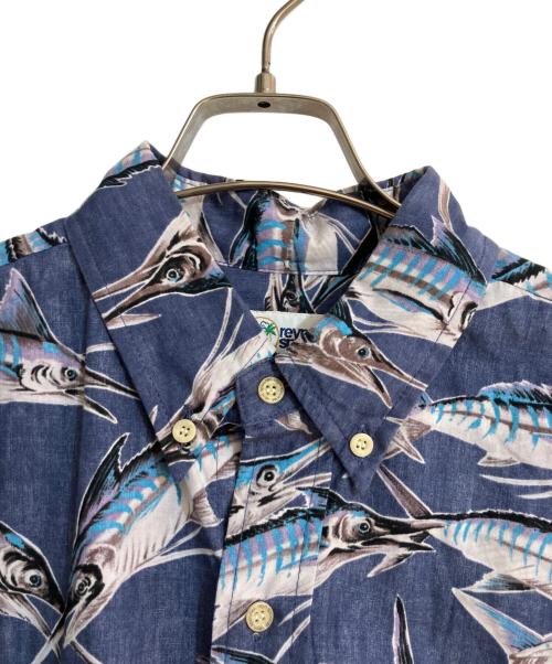 reyn spooner（レイン スプナー）reyn spooner (レイン スプナー) 魚総柄アロハシャツ ネイビー サイズ:Ｌの古着・服飾アイテム