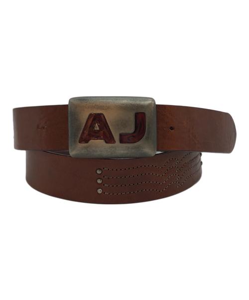 ARMANI JEANS（アルマーニジーンズ）ARMANI JEANS (アルマーニジーンズ) ロゴベルト ブラウン サイズ:不明の古着・服飾アイテム