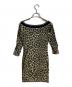 JUNIOR GAULTIER (ジュニアゴルチエ) オフショルレオパードワンピース ベージュ サイズ:42：8000円