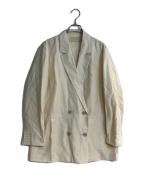Plageプラージュ）の古着「LINEN DB ジャケット」｜ベージュ