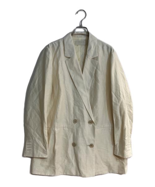 Plage（プラージュ）Plage (プラージュ) LINEN DB ジャケット ベージュ サイズ:38 未使用品の古着・服飾アイテム