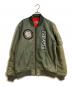 A BATHING APE（アベイシングエイプ）の古着「ワッペン装飾MA-1ジャケット」｜カーキ