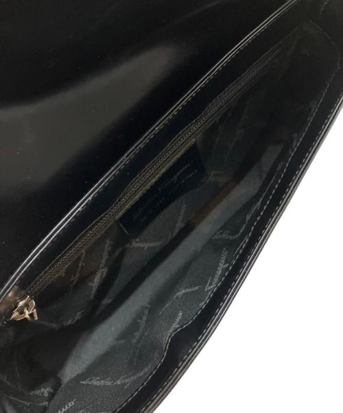 Salvatore Ferragamo（サルヴァトーレ フェラガモ）Salvatore Ferragamo (サルヴァトーレ フェラガモ) シルバーバックルワンショルダーバッグ ブラックの古着・服飾アイテム