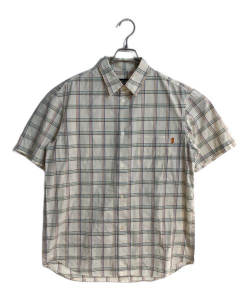 stussy（ステューシー）stussy (ステューシー) オールド半袖チェックシャツ ベージュ サイズ:Ｌの古着・服飾アイテム