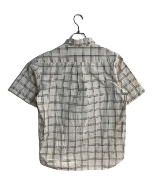 stussy（ステューシー）stussy (ステューシー) オールド半袖チェックシャツ ベージュ サイズ:Ｌの古着・服飾アイテム