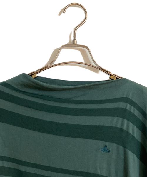 Vivienne Westwood RED LABEL（ヴィヴィアンウエストウッドレッドレーベル）Vivienne Westwood RED LABEL (ヴィヴィアンウエストウッドレッドレーベル) オーブ刺繍変形ワンピース グリーン サイズ:2の古着・服飾アイテム