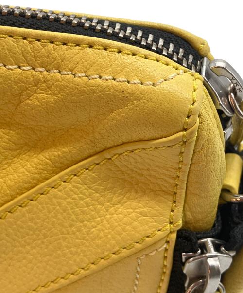 DIESEL（ディーゼル）DIESEL (ディーゼル) レザーショルダーバッグ イエローの古着・服飾アイテム