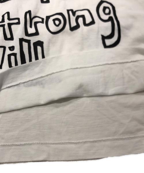 COMME des GARCONS（コムデギャルソン）COMME des GARCONS (コムデギャルソン) 10SS live free with Strong will プリントTシャツ ホワイト サイズ:XSの古着・服飾アイテム