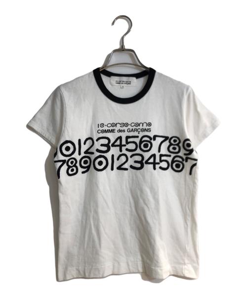 COMME des GARCONS（コムデギャルソン）COMME des GARCONS (コムデギャルソン) 10 corso como (ディエチ コルソコモ) 10SS リンガーTシャツ ホワイト サイズ:Sの古着・服飾アイテム