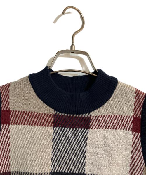 BURBERRY BLUE LABEL（バーバリー ブルー レーベル）BURBERRY BLUE LABEL (バーバリー ブルー レーベル) ジャガードニットセットアップ ネイビー サイズ:36の古着・服飾アイテム