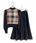 BURBERRY BLUE LABEL (バーバリー ブルー レーベル) ジャガードニットセットアップ ネイビー サイズ:36：13000円