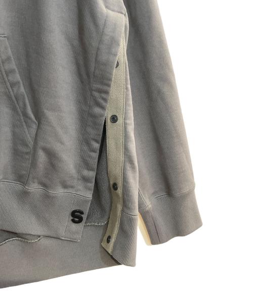 sacai（サカイ）sacai (サカイ) S Sweat Jersey Hoodie グレー サイズ:1の古着・服飾アイテム