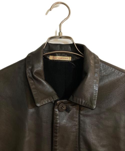 PAPAS（パパス）PAPAS (パパス) レザーカバーオール ブラック サイズ:Mの古着・服飾アイテム