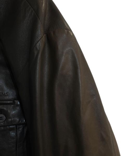 PAPAS（パパス）PAPAS (パパス) レザーカバーオール ブラック サイズ:Mの古着・服飾アイテム