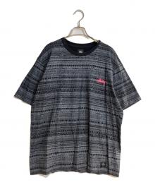 stussy（ステューシー）の古着「トータルパターンボーダーTシャツ」｜ブラック