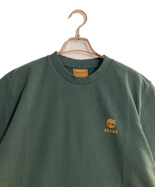 Timberland（ティンバーランド）Timberland (ティンバーランド) BEAMS (ビームス) Short Sleeve T-SHIRT/ショートスリーブTシャツ グリーン サイズ:Sの古着・服飾アイテム