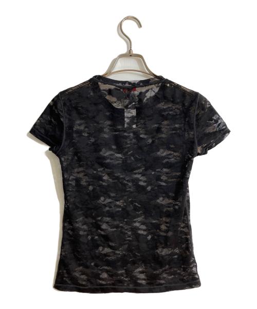 DIESEL（ディーゼル）DIESEL (ディーゼル) Kasia-Utlt レース Tシャツ ブラック サイズ:Sの古着・服飾アイテム