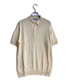 JOHN SMEDLEY（ジョンスメドレー）の古着「シーアイランドコットンニットポロシャツ」｜ベージュ