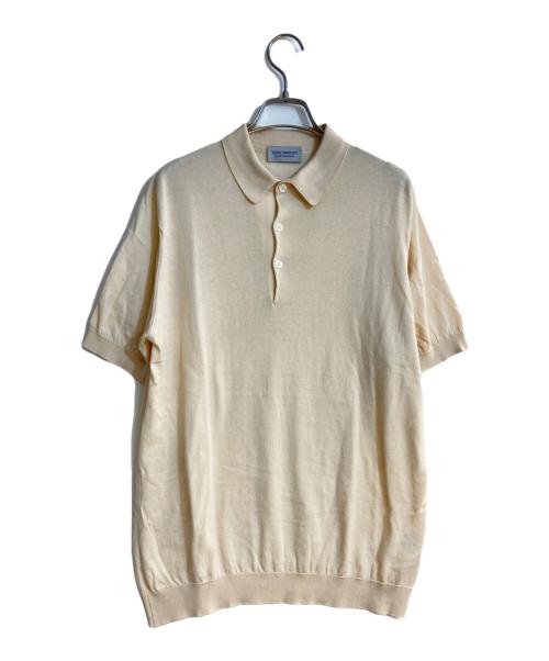 JOHN SMEDLEY（ジョンスメドレー）JOHN SMEDLEY (ジョンスメドレー) シーアイランドコットンニットポロシャツ ベージュ サイズ:Ｌの古着・服飾アイテム