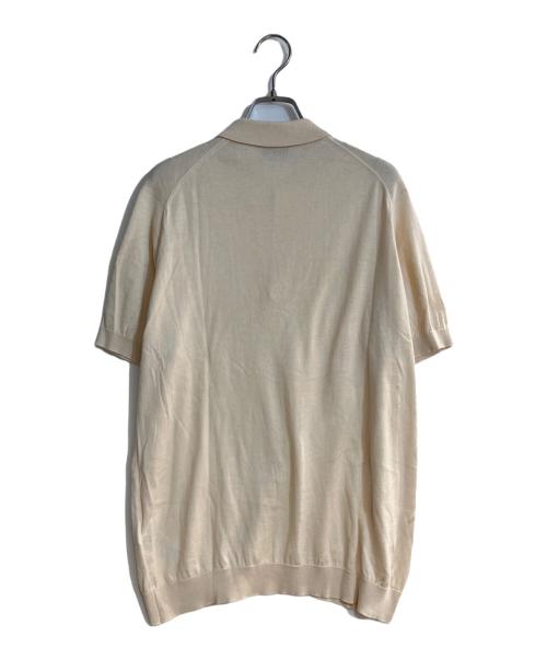 JOHN SMEDLEY（ジョンスメドレー）JOHN SMEDLEY (ジョンスメドレー) シーアイランドコットンニットポロシャツ ベージュ サイズ:Ｌの古着・服飾アイテム
