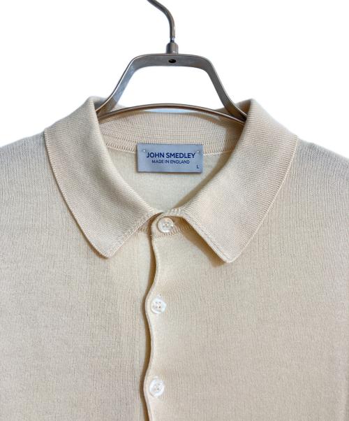 JOHN SMEDLEY（ジョンスメドレー）JOHN SMEDLEY (ジョンスメドレー) シーアイランドコットンニットポロシャツ ベージュ サイズ:Ｌの古着・服飾アイテム