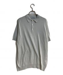 JOHN SMEDLEY（ジョンスメドレー）の古着「シーアイランドコットンニットポロシャツ」｜グレー