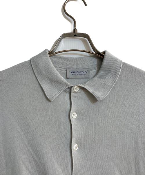 JOHN SMEDLEY（ジョンスメドレー）JOHN SMEDLEY (ジョンスメドレー) シーアイランドコットンニットポロシャツ グレー サイズ:Ｌの古着・服飾アイテム