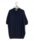 JOHN SMEDLEY×UNITED ARROWSジョンスメドレー×ユナイテッドアローズ）の古着「ウールニットポロシャツ」｜ネイビー