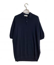JOHN SMEDLEY×UNITED ARROWS（ジョンスメドレー×ユナイテッドアローズ）の古着「ウールニットポロシャツ」｜ネイビー