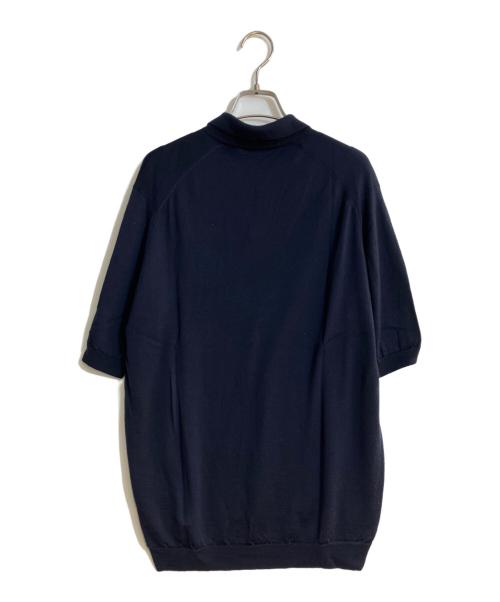 JOHN SMEDLEY（ジョンスメドレー）JOHN SMEDLEY (ジョンスメドレー) UNITED ARROWS (ユナイテッドアローズ) ウールニットポロシャツ ネイビー サイズ:Ｌの古着・服飾アイテム