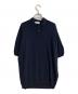JOHN SMEDLEY（ジョンスメドレー）の古着「ウールニットポロシャツ」｜ネイビー