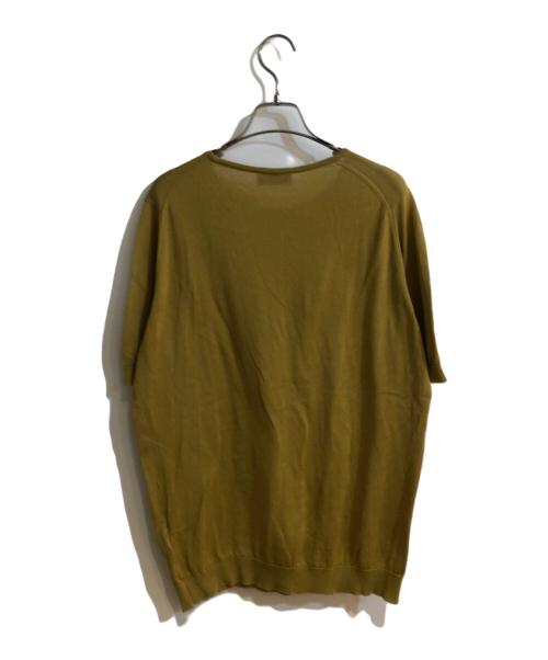 JOHN SMEDLEY（ジョンスメドレー）JOHN SMEDLEY (ジョンスメドレー) シーアイランドコットン半袖ニット マスタード サイズ:Ｌの古着・服飾アイテム