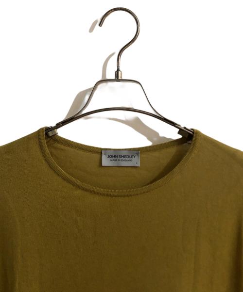 JOHN SMEDLEY（ジョンスメドレー）JOHN SMEDLEY (ジョンスメドレー) シーアイランドコットン半袖ニット マスタード サイズ:Ｌの古着・服飾アイテム