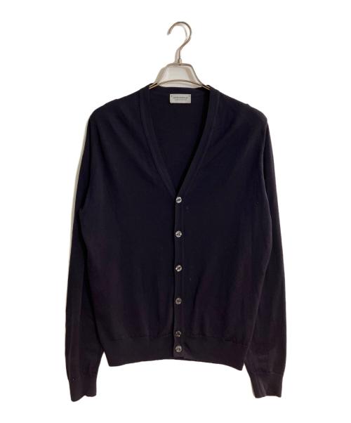 JOHN SMEDLEY（ジョンスメドレー）JOHN SMEDLEY (ジョンスメドレー) ウールVネックカーディガン ネイビー サイズ:Ｌの古着・服飾アイテム