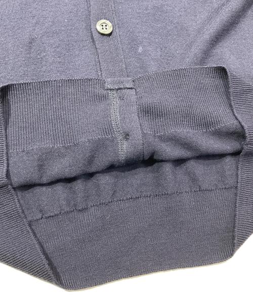 JOHN SMEDLEY（ジョンスメドレー）JOHN SMEDLEY (ジョンスメドレー) ウールVネックカーディガン ネイビー サイズ:Ｌの古着・服飾アイテム