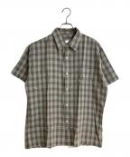 stussyステューシー）の古着「オールド半袖チェックシャツ」｜グレー