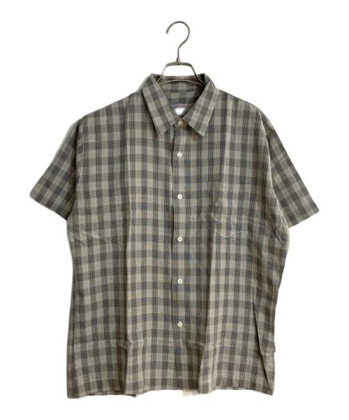 stussy（ステューシー）stussy (ステューシー) オールド半袖チェックシャツ グレー サイズ:Ｌの古着・服飾アイテム