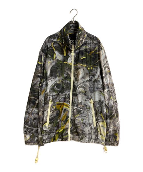 DIESEL（ディーゼル）DIESEL (ディーゼル) J-WARREL-PRINT JACKET グレー サイズ:50の古着・服飾アイテム